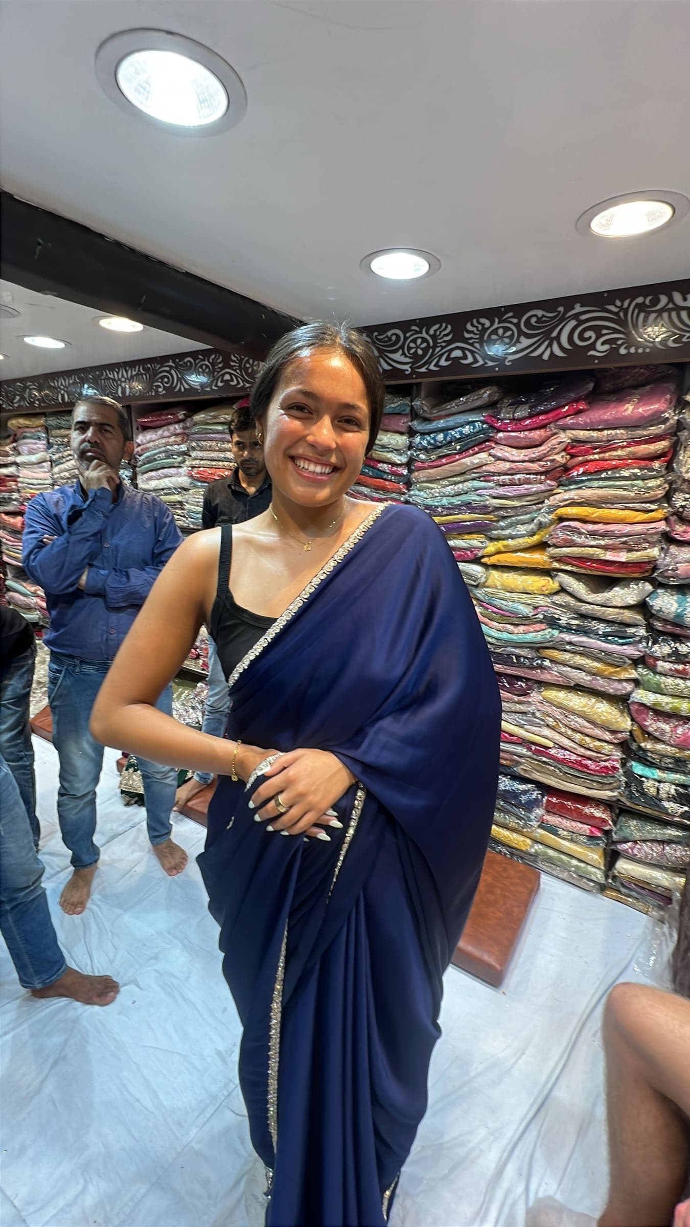Guest on the Old Delhi Food Tours street food walking tour