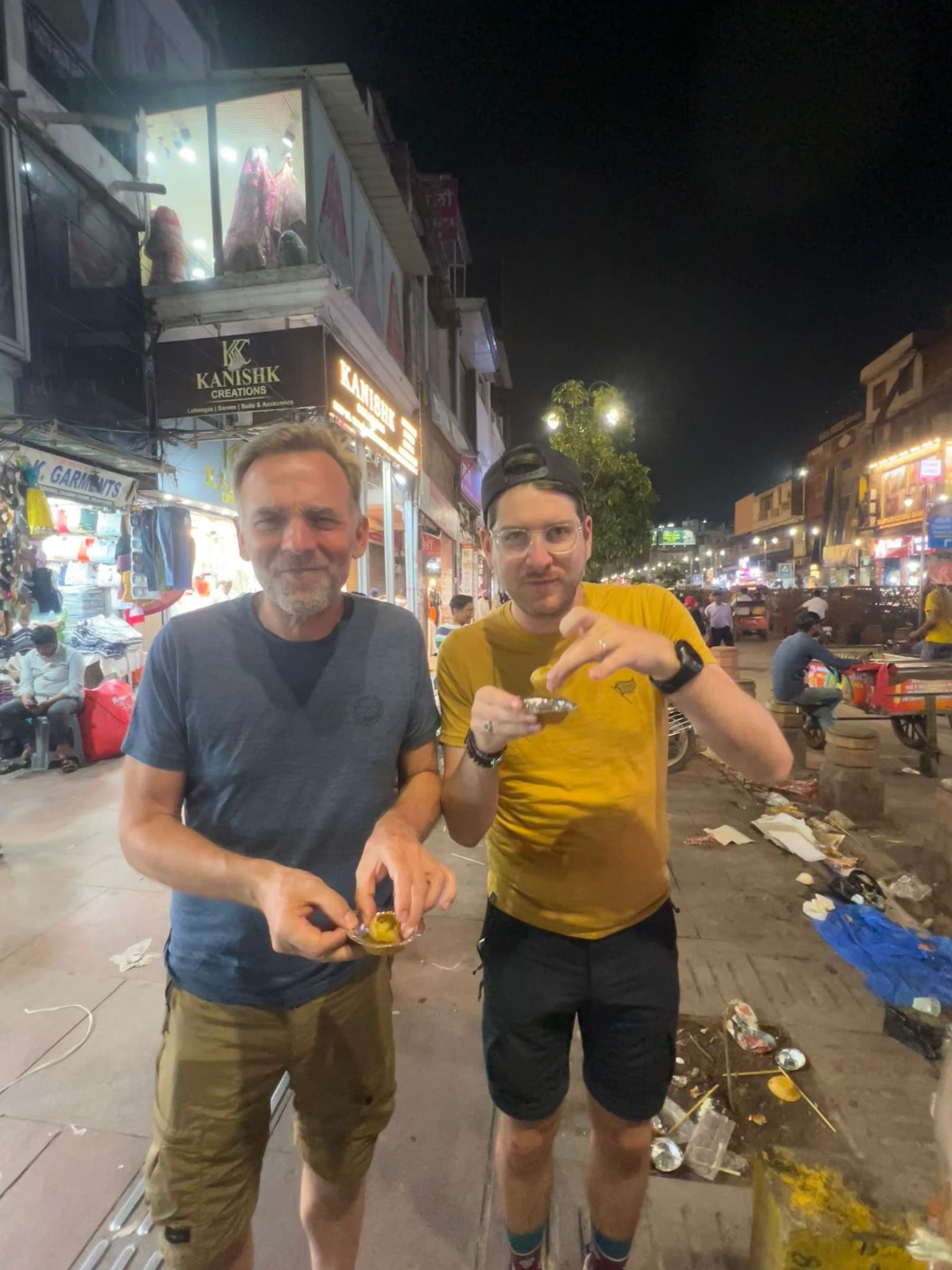 Guest on the Old Delhi Food Tours street food walking tour