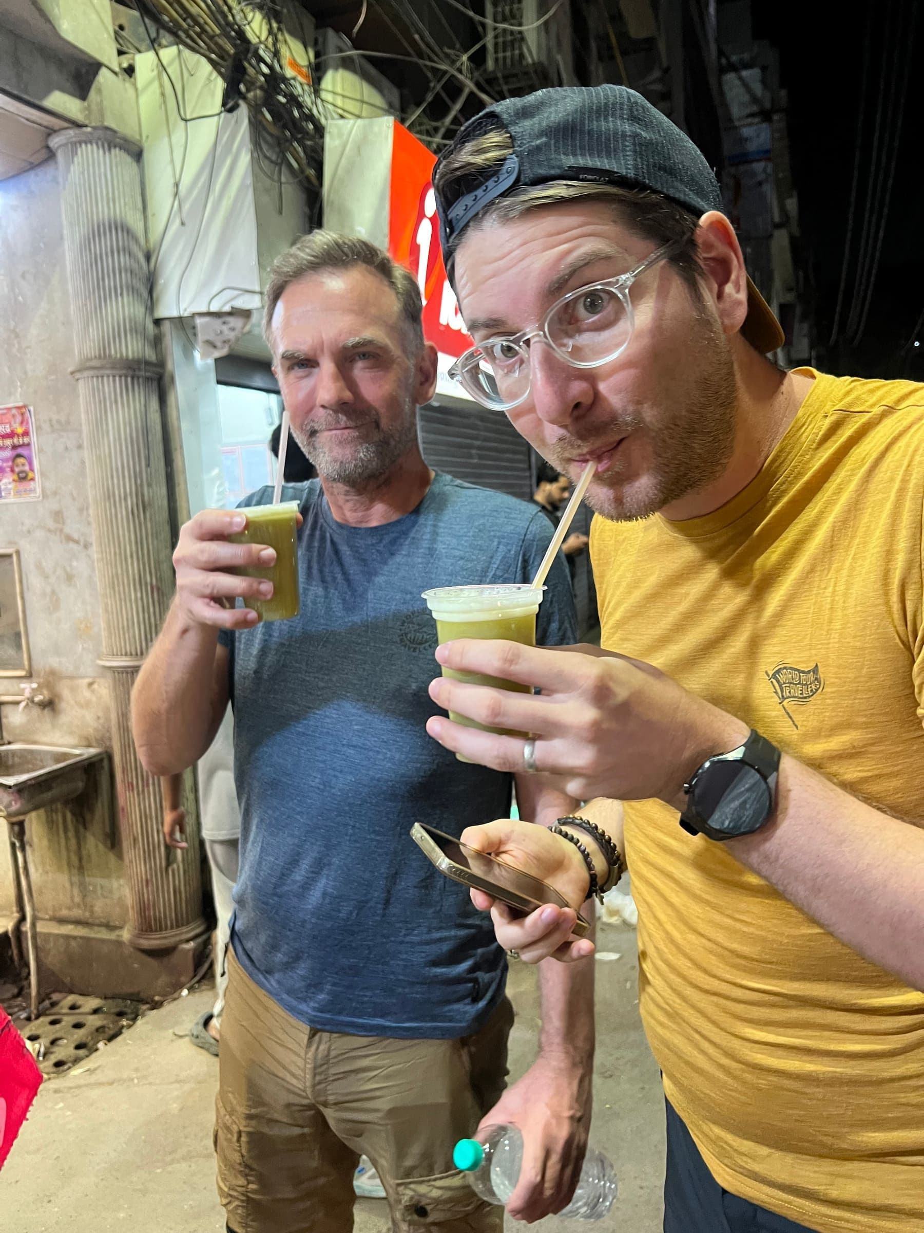 Guest on the Old Delhi Food Tours street food walking tour