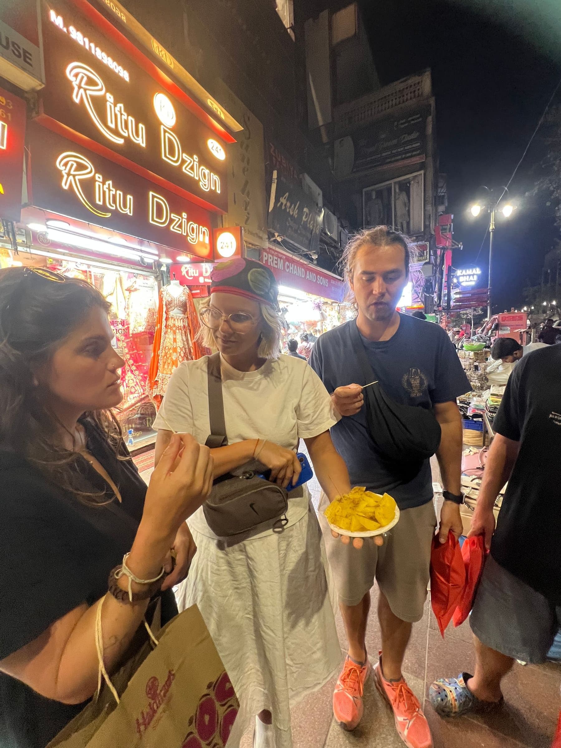 Guest on the Old Delhi Food Tours street food walking tour