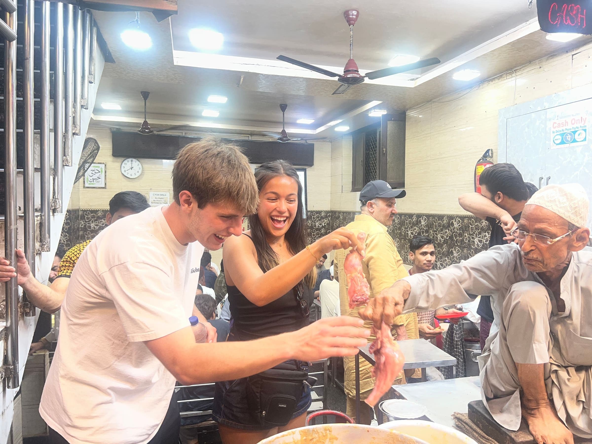 Guest on the Old Delhi Food Tours street food walking tour