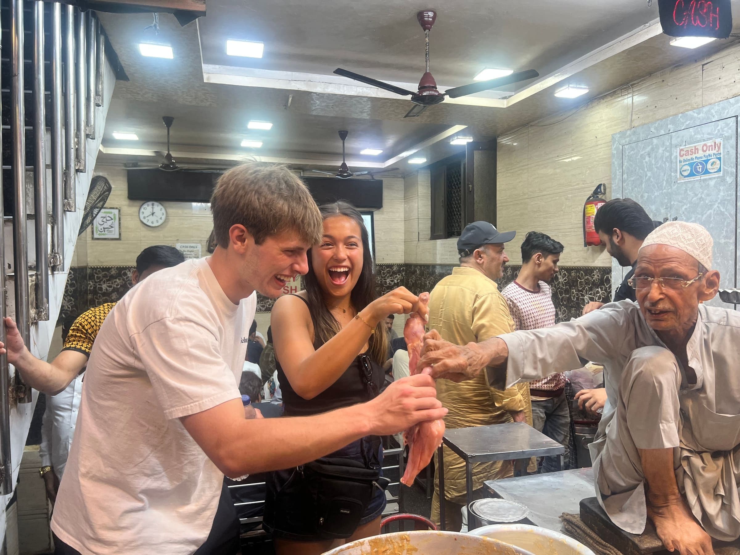 Guest on the Old Delhi Food Tours street food walking tour