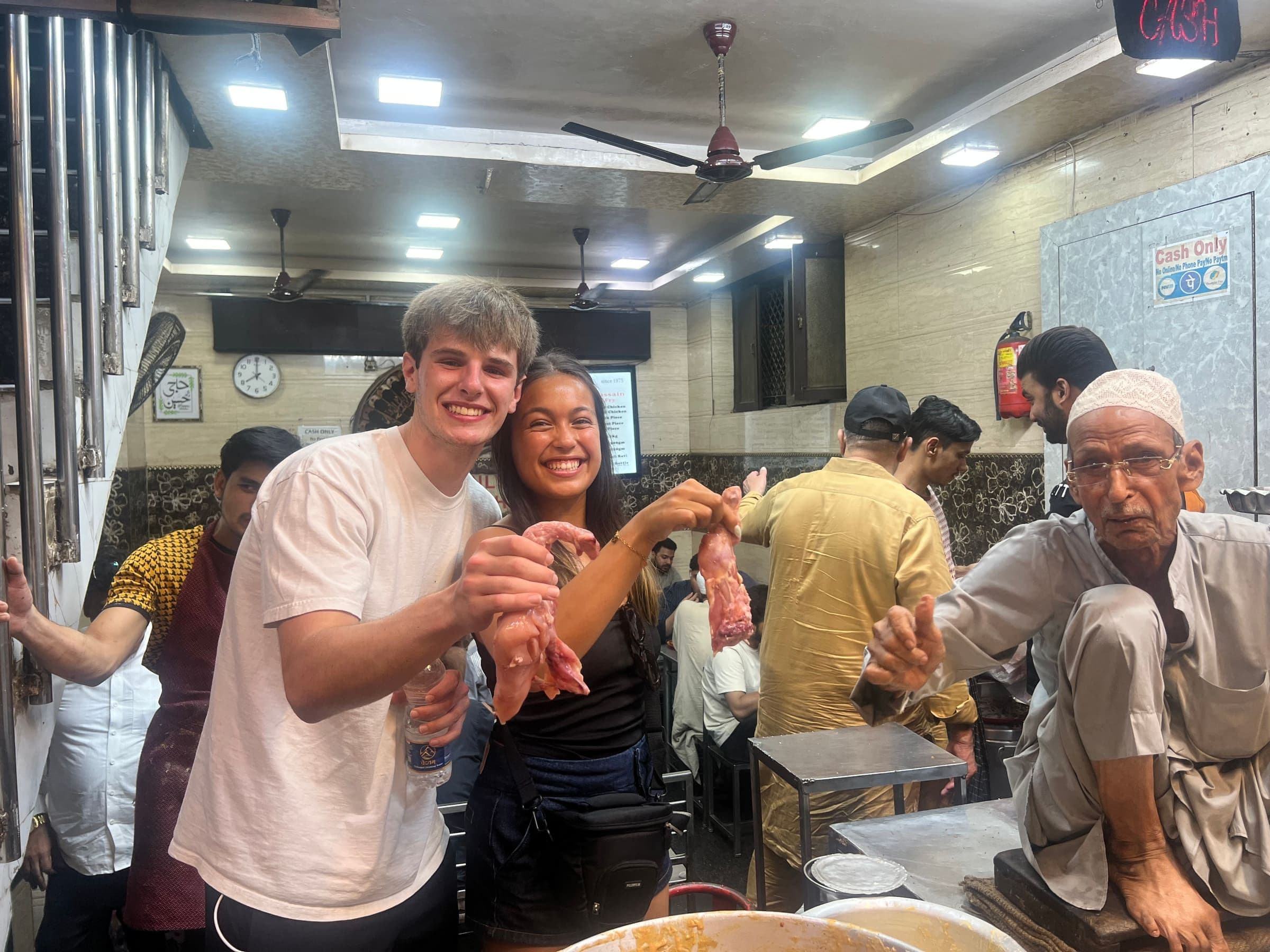 Guest on the Old Delhi Food Tours street food walking tour