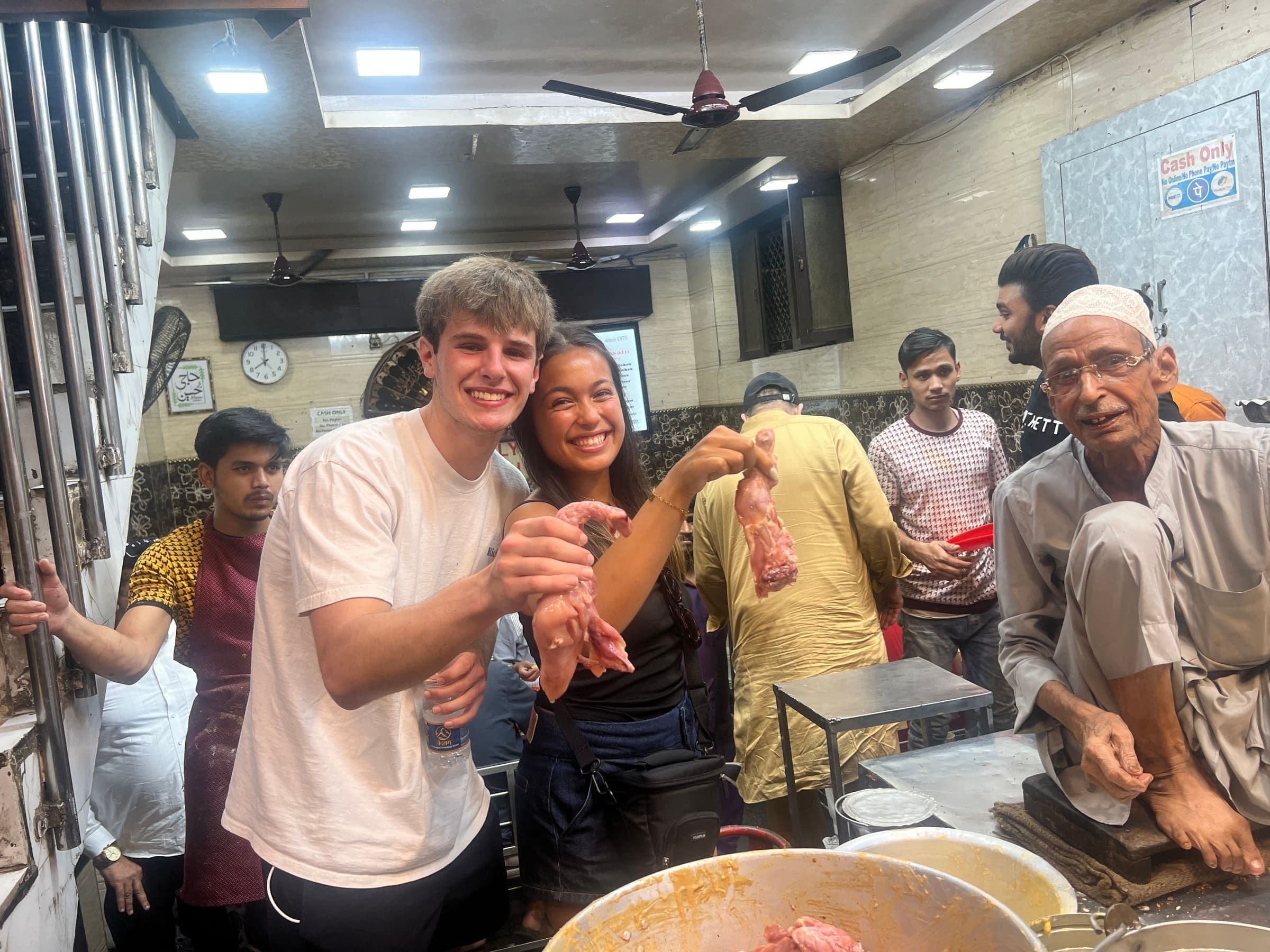 Guest on the Old Delhi Food Tours street food walking tour