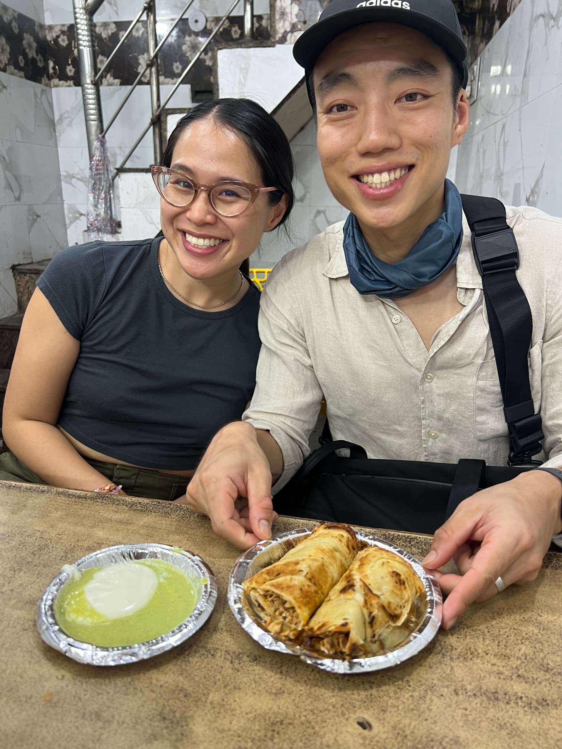 Guest on the Old Delhi Food Tours street food walking tour