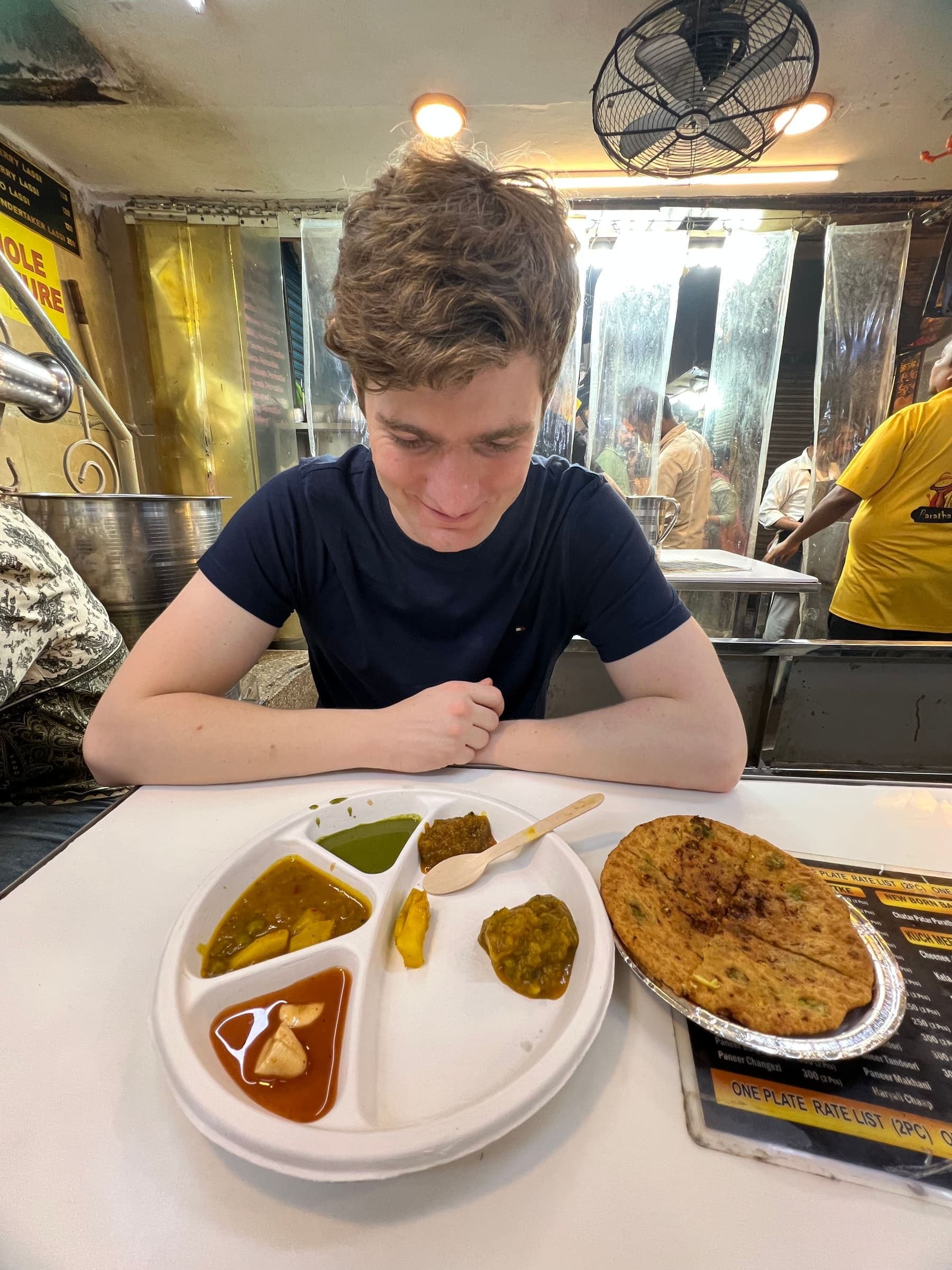 Guest on the Old Delhi Food Tours street food walking tour