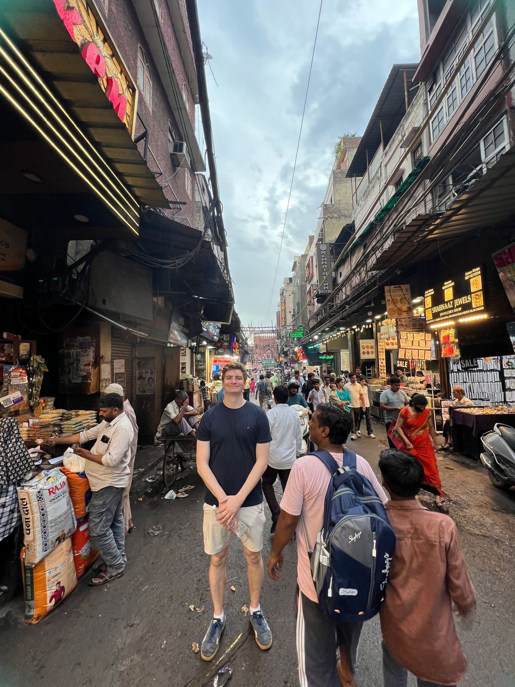 Guest on the Old Delhi Food Tours street food walking tour