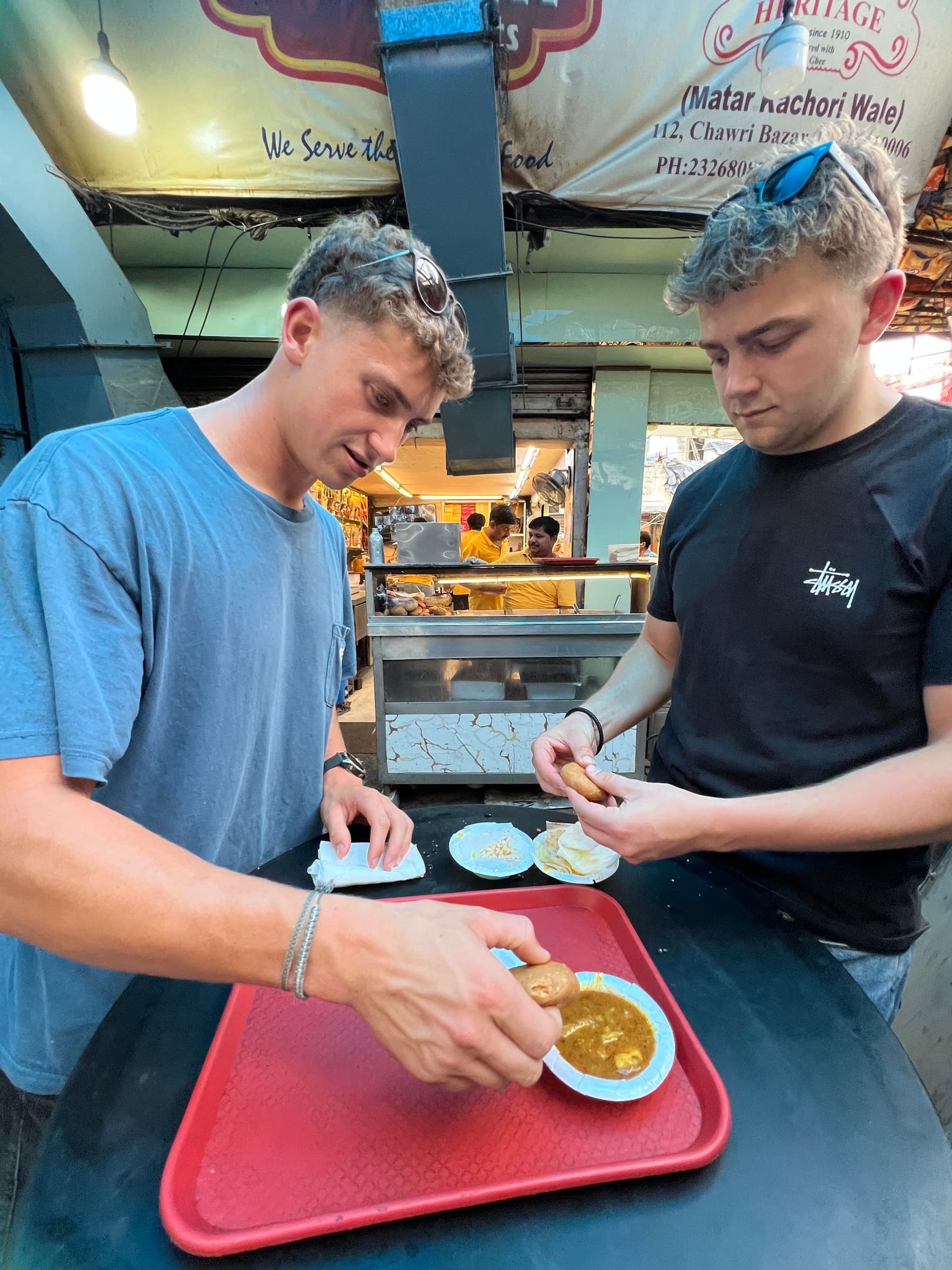 Guest on the Old Delhi Food Tours street food walking tour