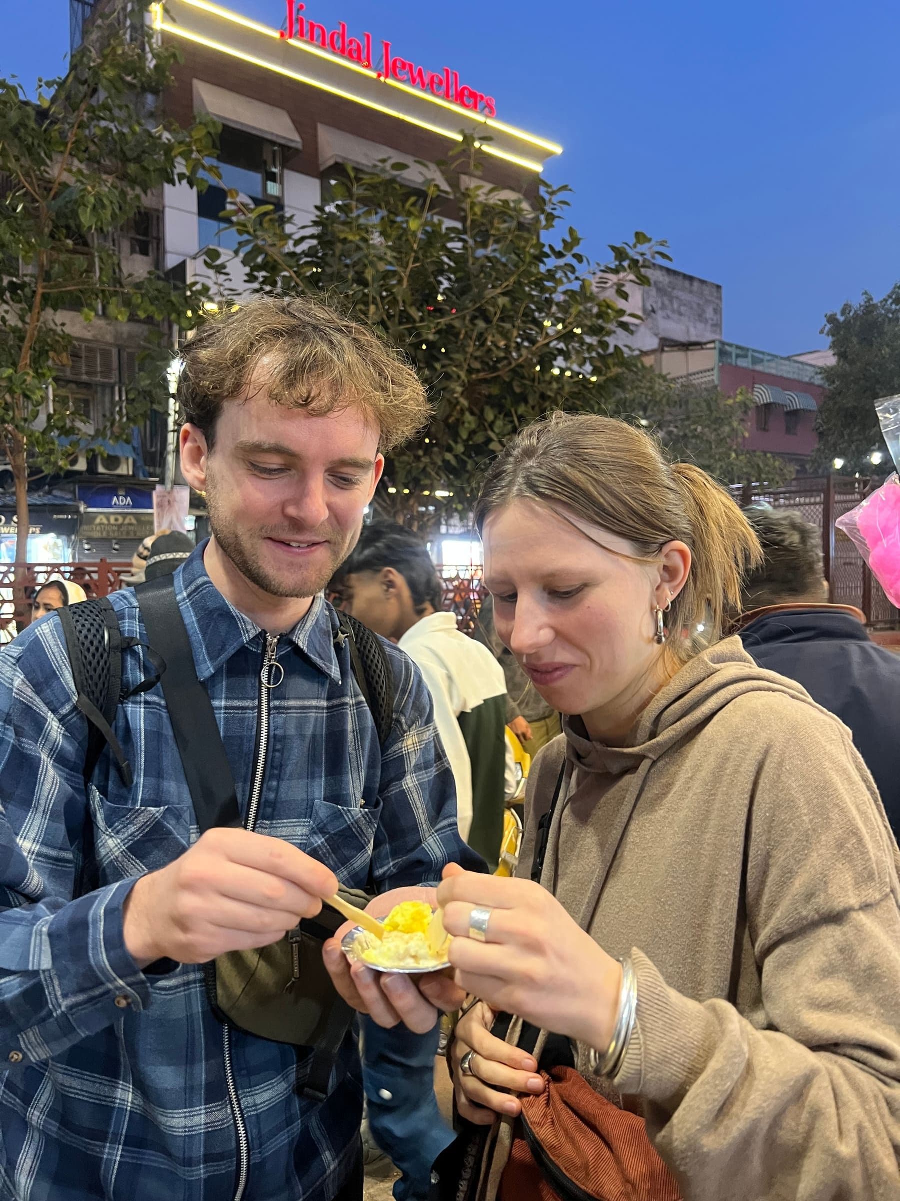Guest on the Old Delhi Food Tours street food walking tour