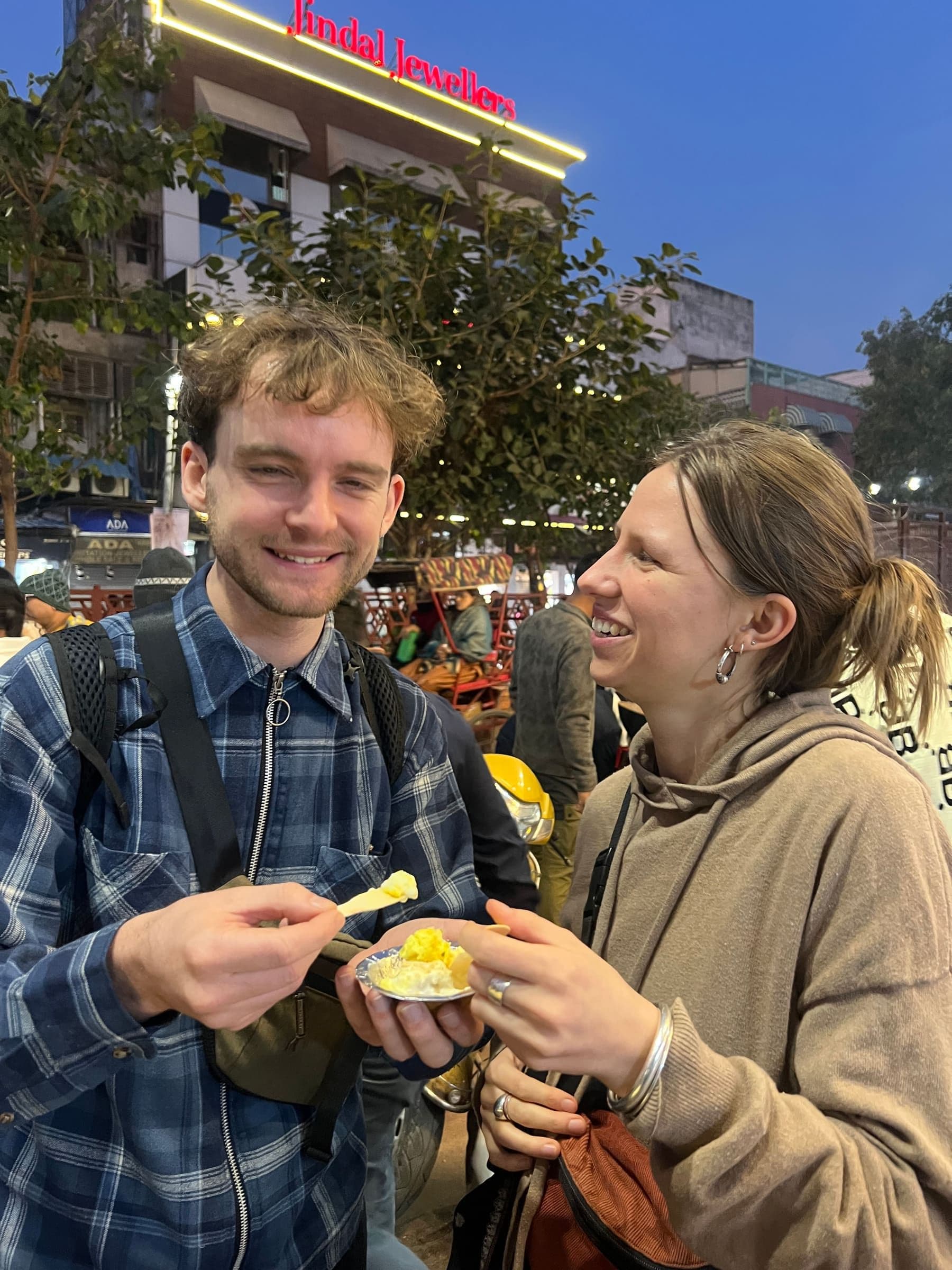 Guest on the Old Delhi Food Tours street food walking tour
